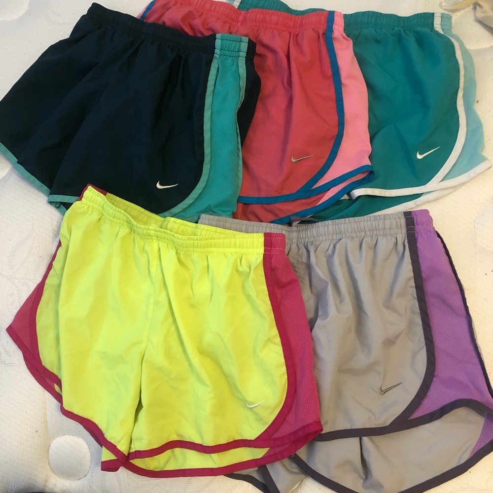 5 pair of kids Nike shorts